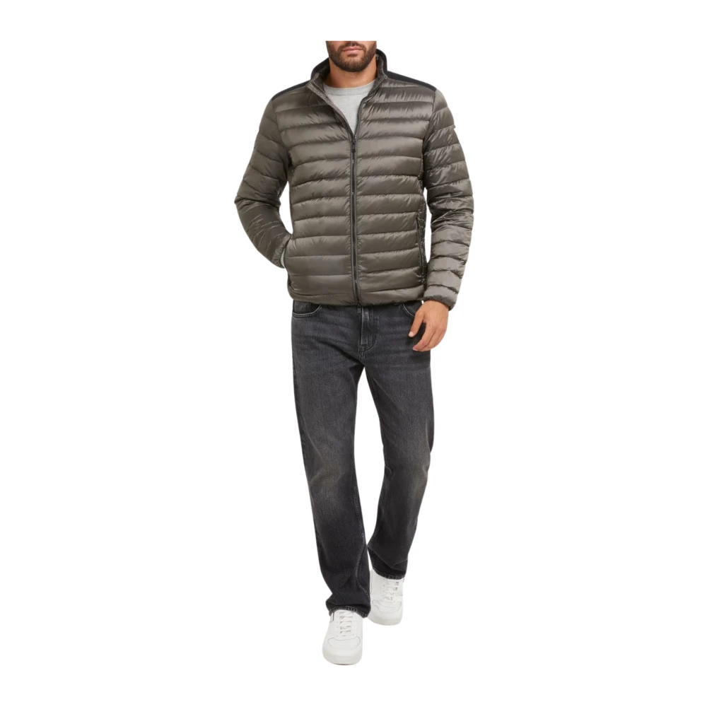 Guess Licht Opvouwbare Realdown Jas Staal Gray Heren