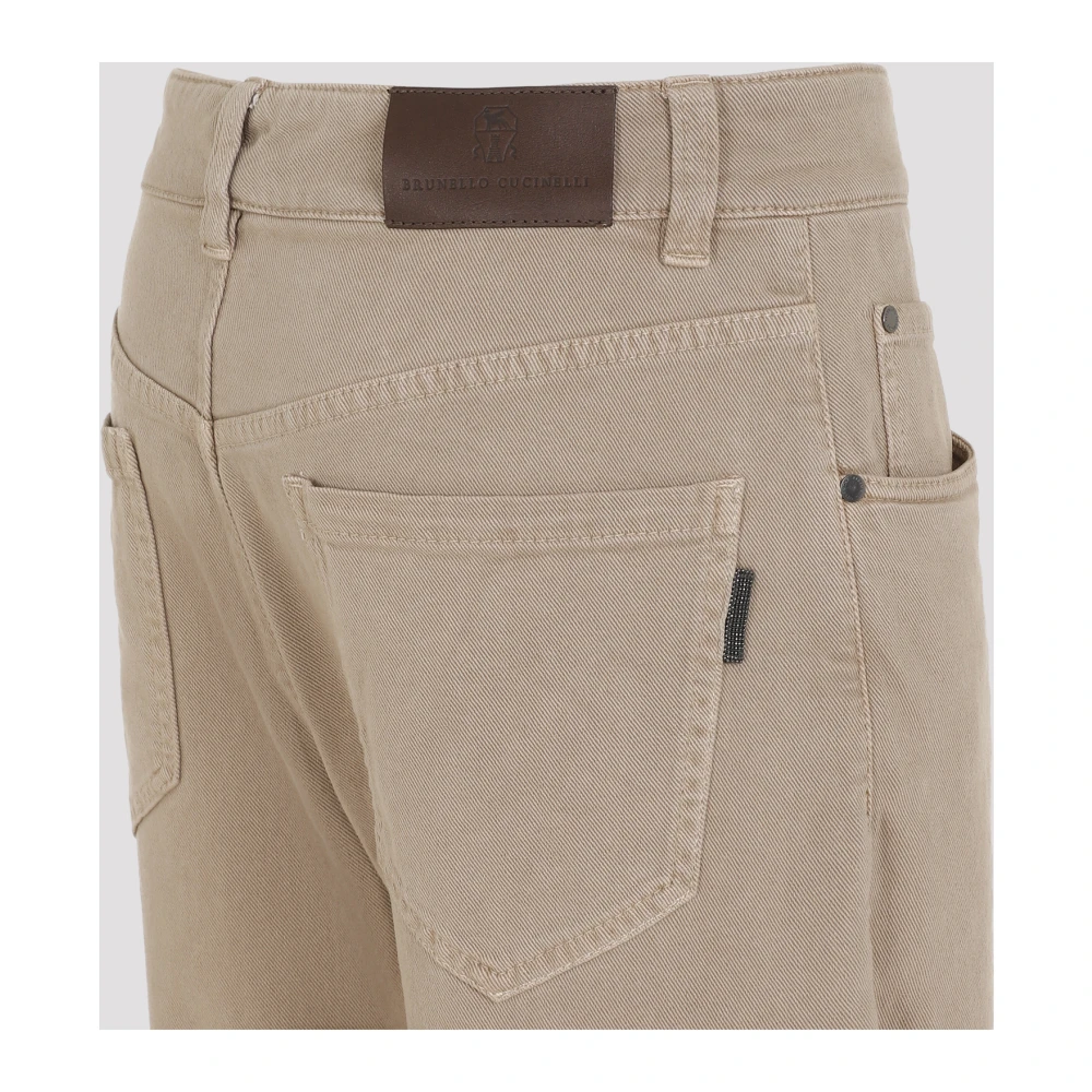 BRUNELLO CUCINELLI Medium Brown Cotton Pants Brown Dames