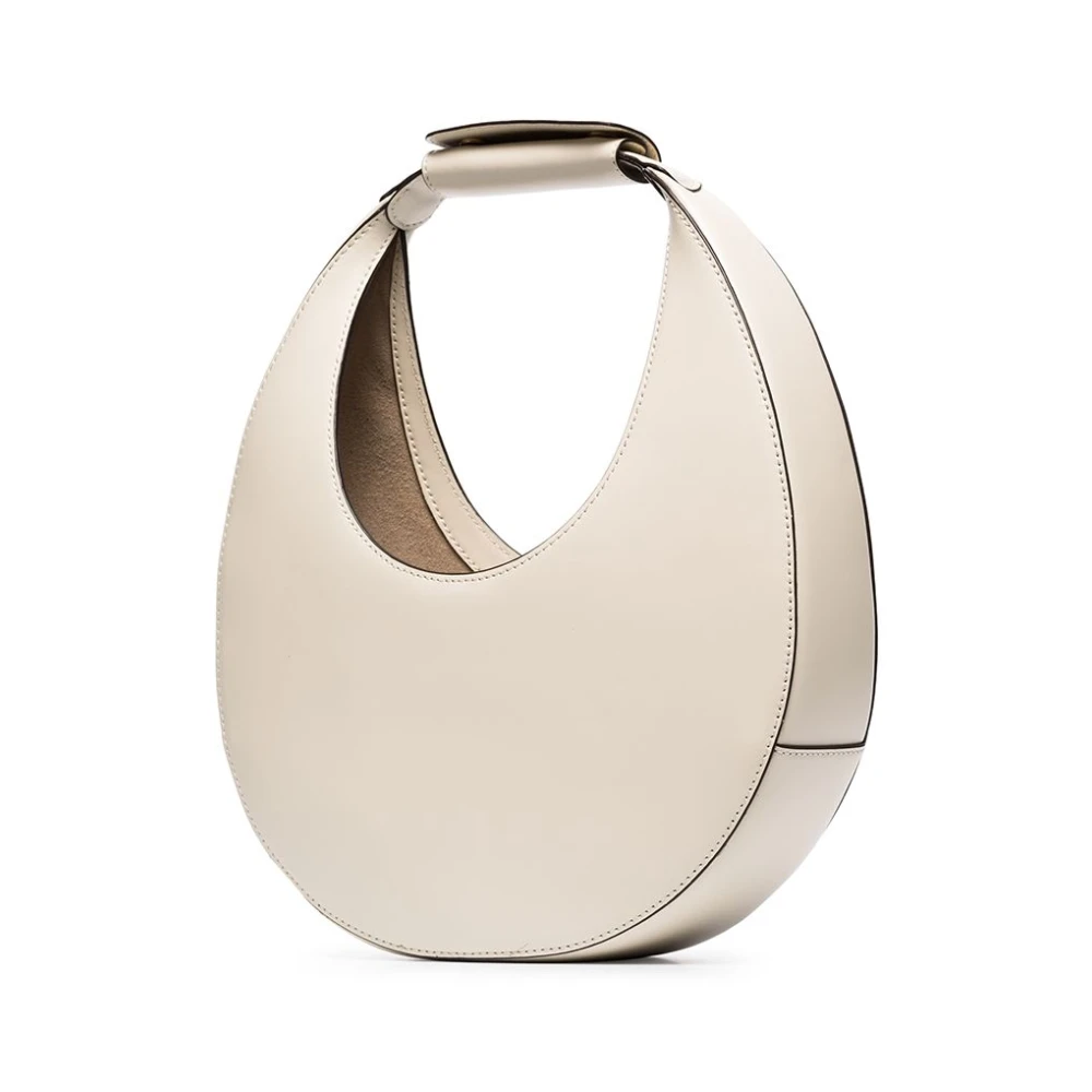 Staud Halvemaanvormige Schoudertas in Beige Dames