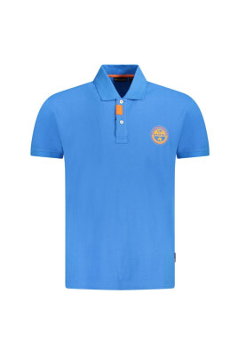 polo-homme-en-coton-bleu