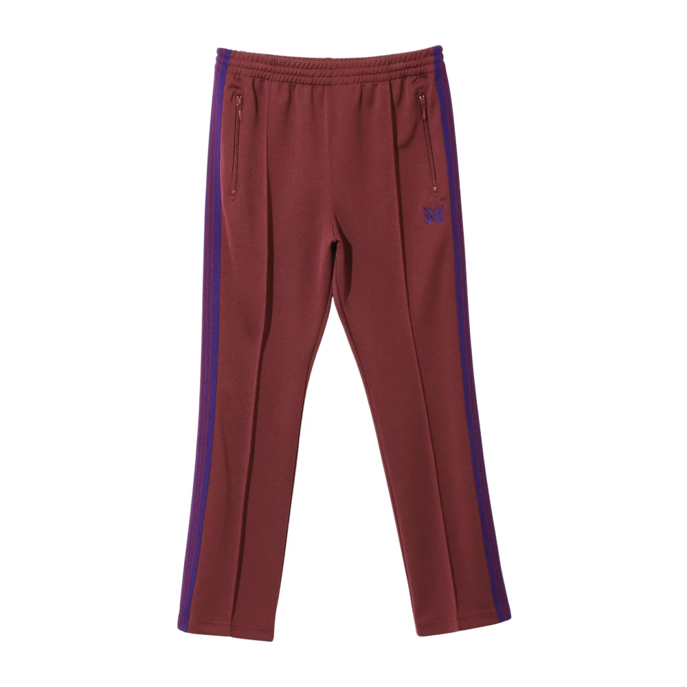 Needles Comfortabele Geborduurde Broek Brown Heren