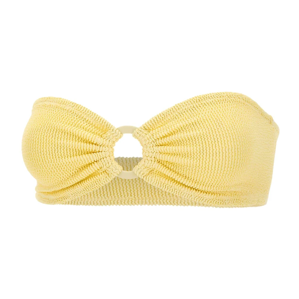 Mc2 Saint Barth Women's Yellow Beachwear, S/M, Yulia Bikini Top