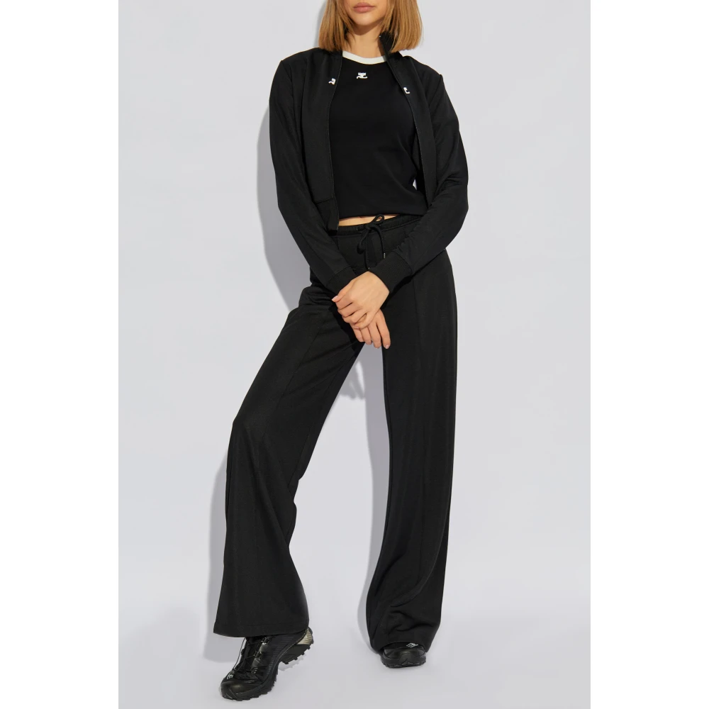 Courrèges Signature Contrast T-Shirt Black Dames