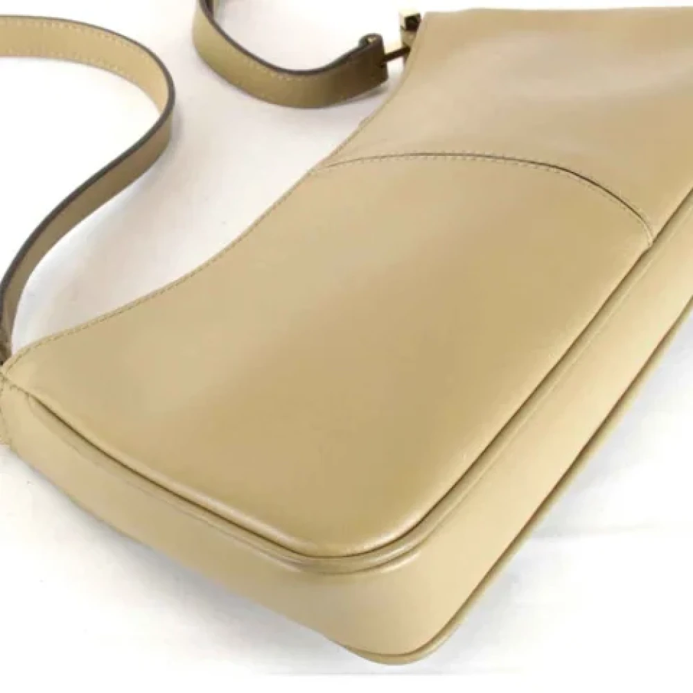 Gucci Vintage Pre-owned Leather gucci-bags Beige Dames