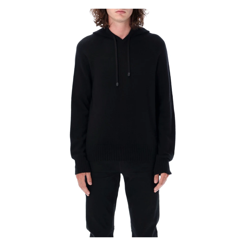 Tom Ford Luxe Cashmere Hooded Gebreid Zwart Black Heren
