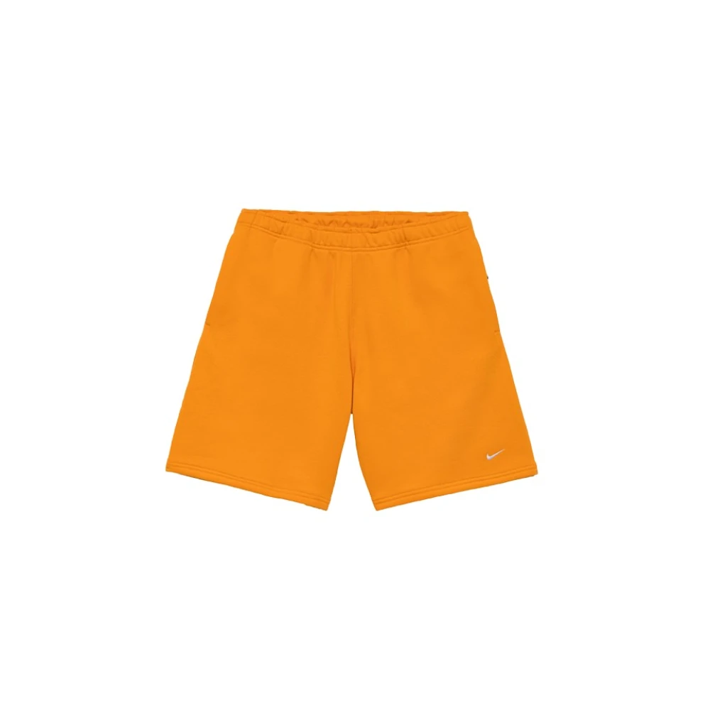 Nike Shorts in effen kleur zware katoenen fleece Orange Heren