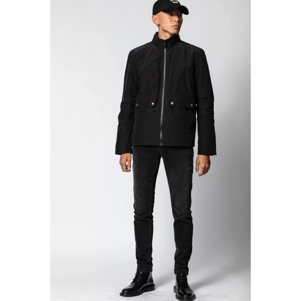 Zadig & Voltaire Lichtgewicht waterafstotende jas Black Heren