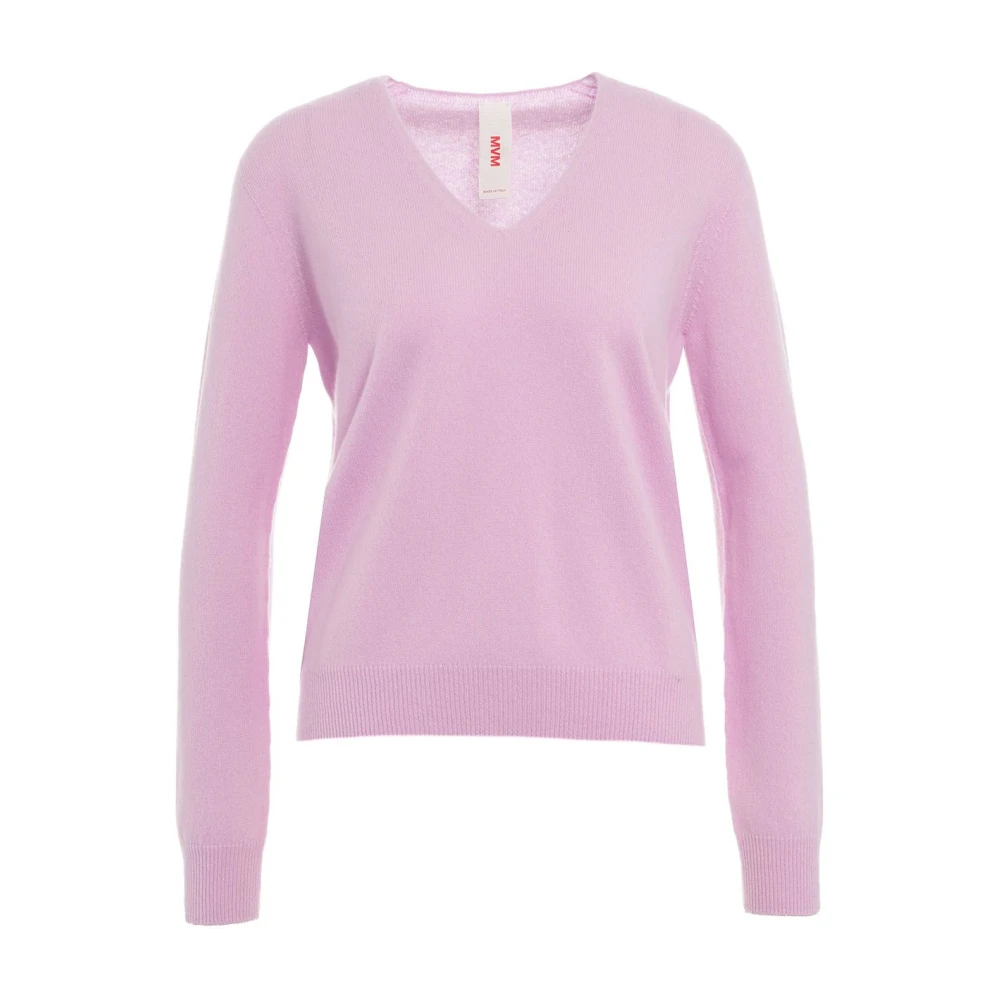 MVM Roze Cashmere Gebreide Trui Aw24 Pink Dames