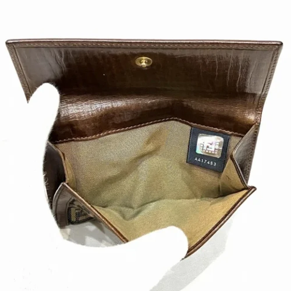 Fendi Vintage Pre-owned Fabric wallets Brown Unisex