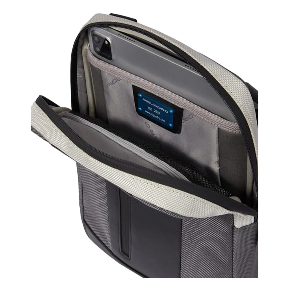 Piquadro Multicolor Leren en Stoffen Tas Gray Heren