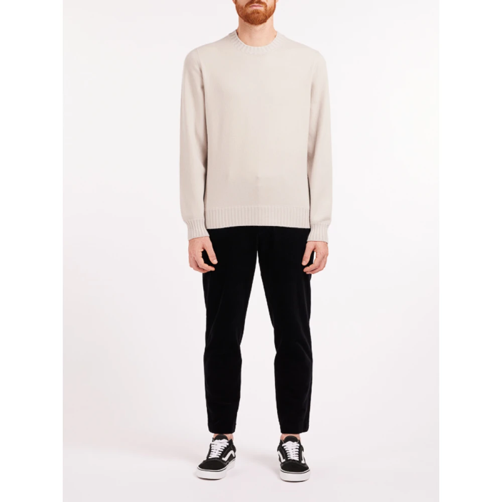 Vengera Beige Sweater met Crew Neck Beige Heren