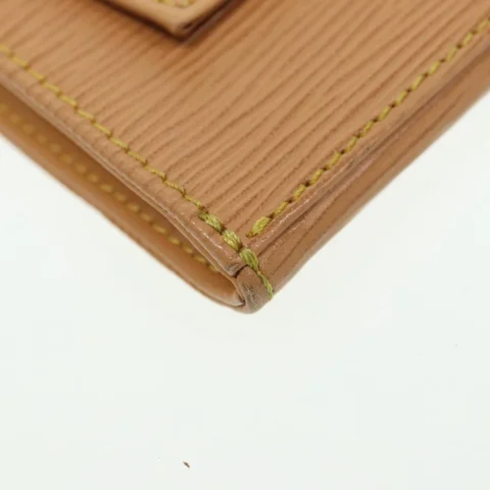 Louis Vuitton Vintage Pre-owned Leather clutches Beige Dames