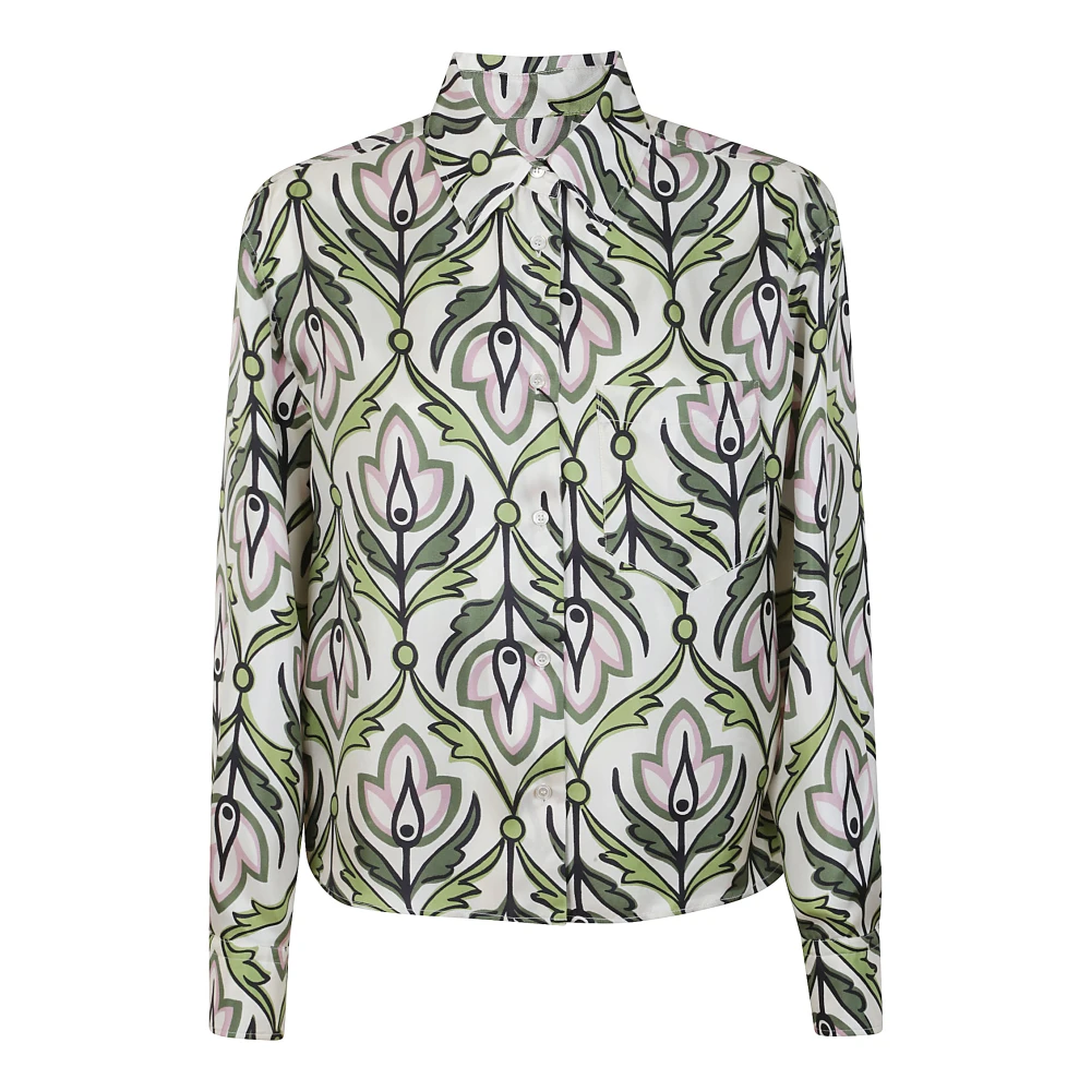 Max Mara Weekend Zijden bloemenprint overhemd Multicolor Dames