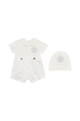 Romper And Hat Set With Monogram RC