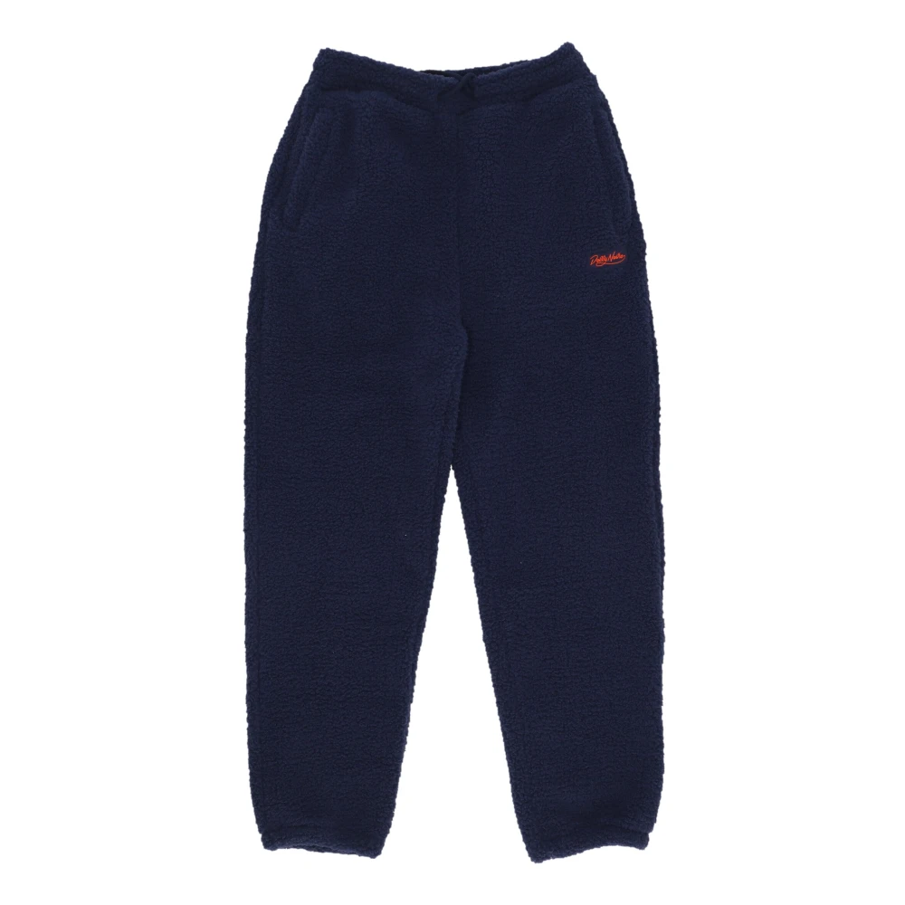 Dolly Noire Men's Blue Sherpa Joggers Navy - Sweatpants - M - Trousers