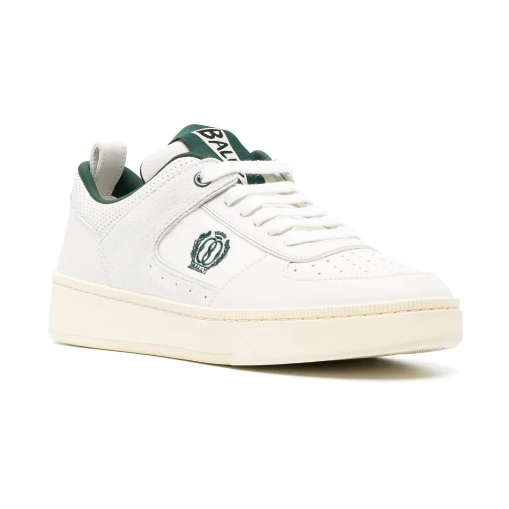 Bally Witte lage sneakers met geborduurd logo White Heren