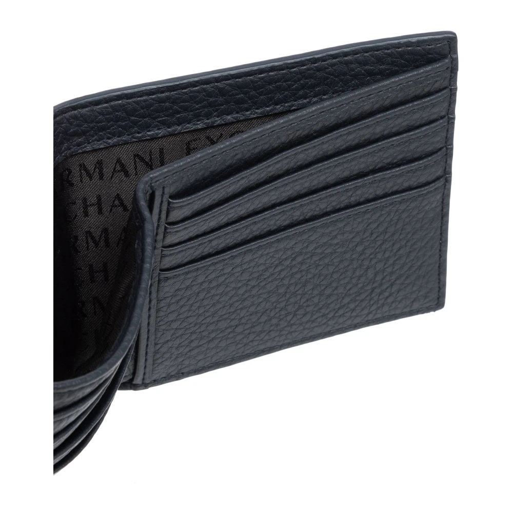 Armani Exchange Eenvoudige Logo Portemonnee Blue Heren