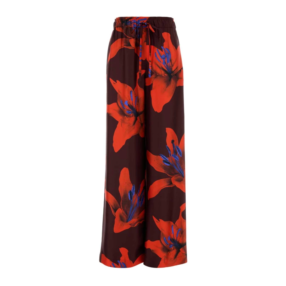 Alexander mcqueen Rode Elastische Trekkoord Broek Multicolor Dames
