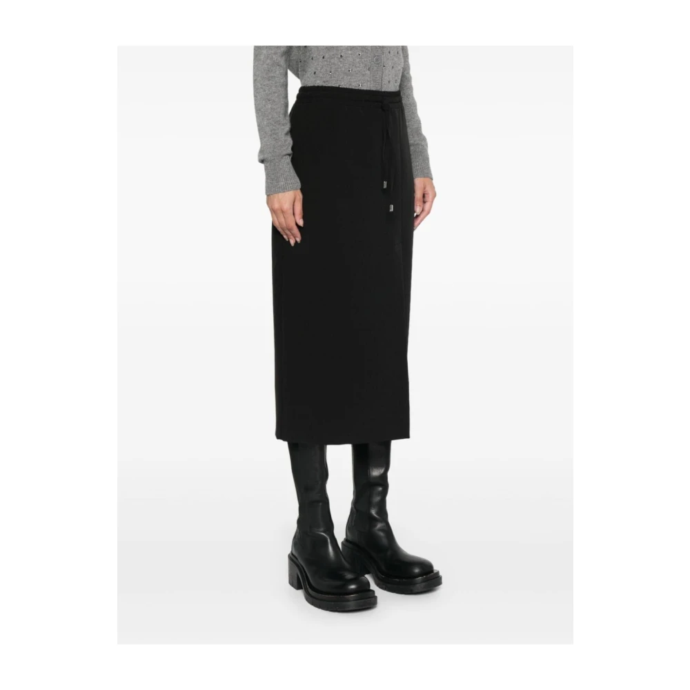 Ermanno Scervino Zwarte Rok met Stijl 00099 Black Dames