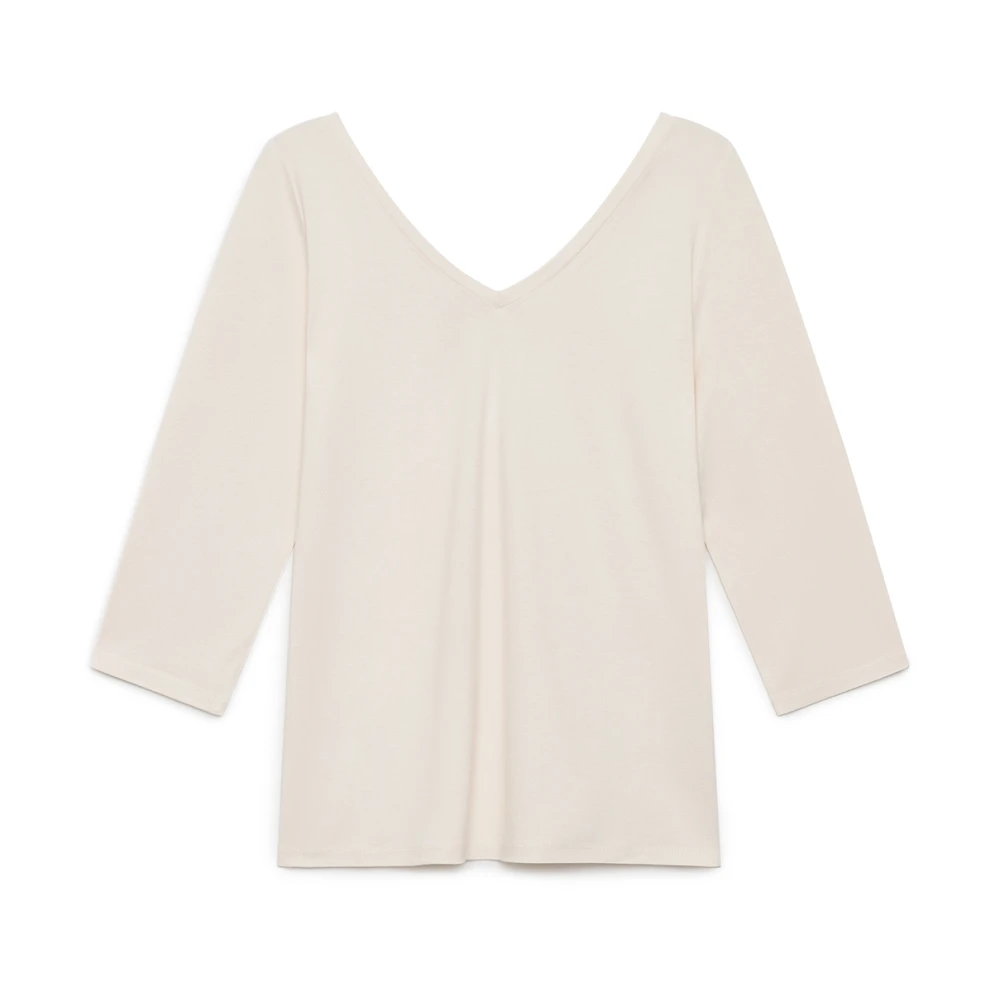 Maliparmi Zachte Jersey T-Shirt White Dames
