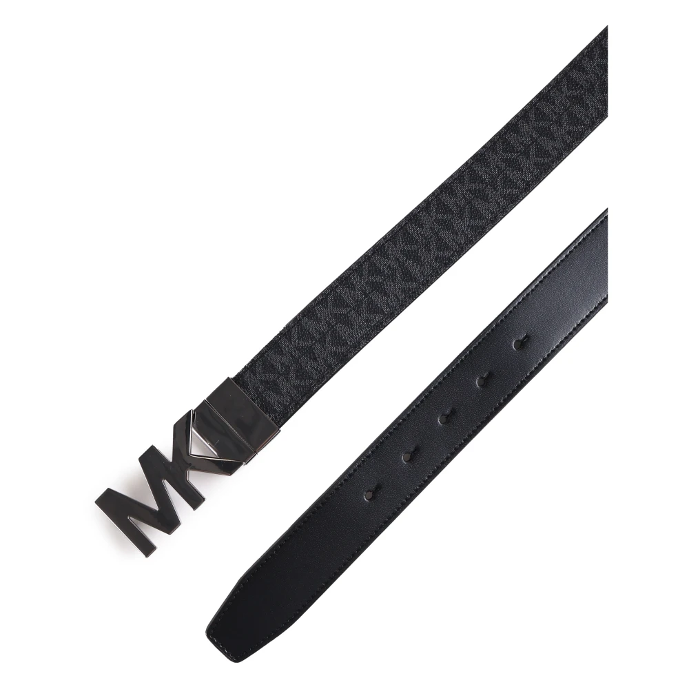 Michael Kors Zwart Logo Gesp Riem Black Heren