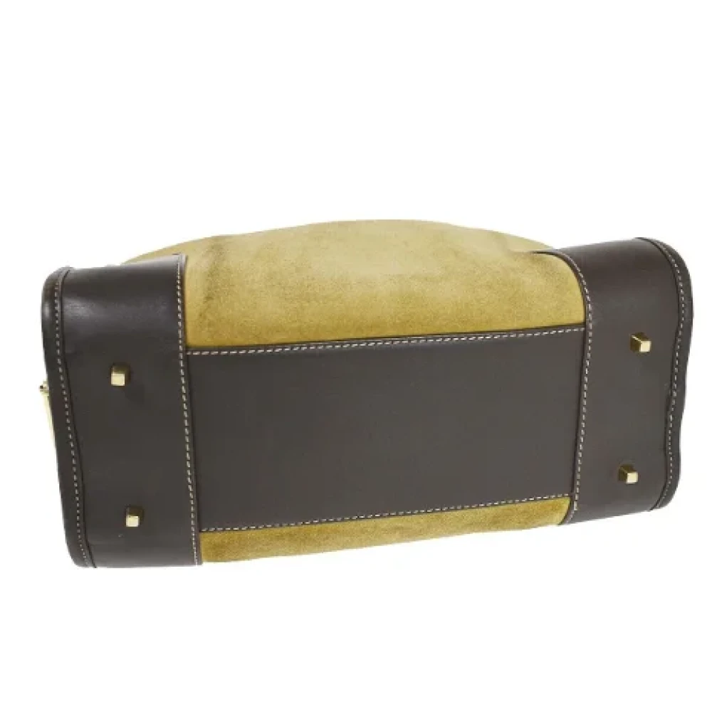 Loewe Pre-owned Suede handbags Yellow Dames