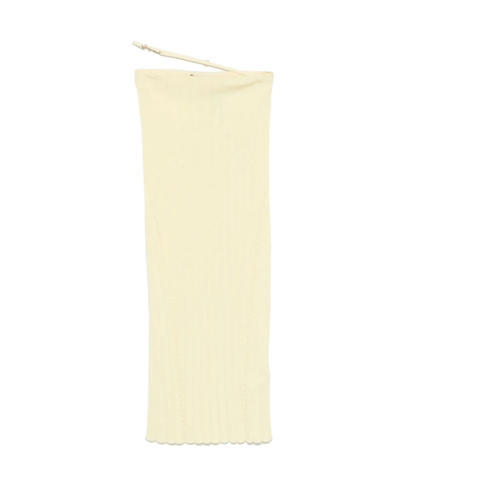 Jacquemus Citroengele Elastische Taille Rok Yellow Dames