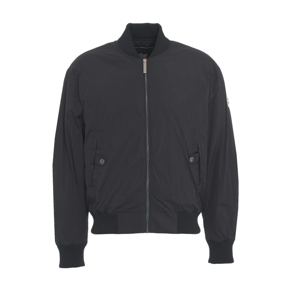 Afterlabel Zwarte Gewatteerde Bomberjas Ss25 Black Heren