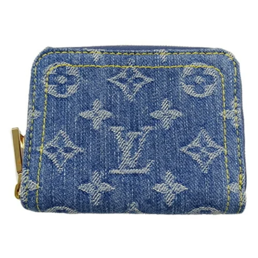 Louis Vuitton Vintage Pre-owned Denim wallets Blue Dames