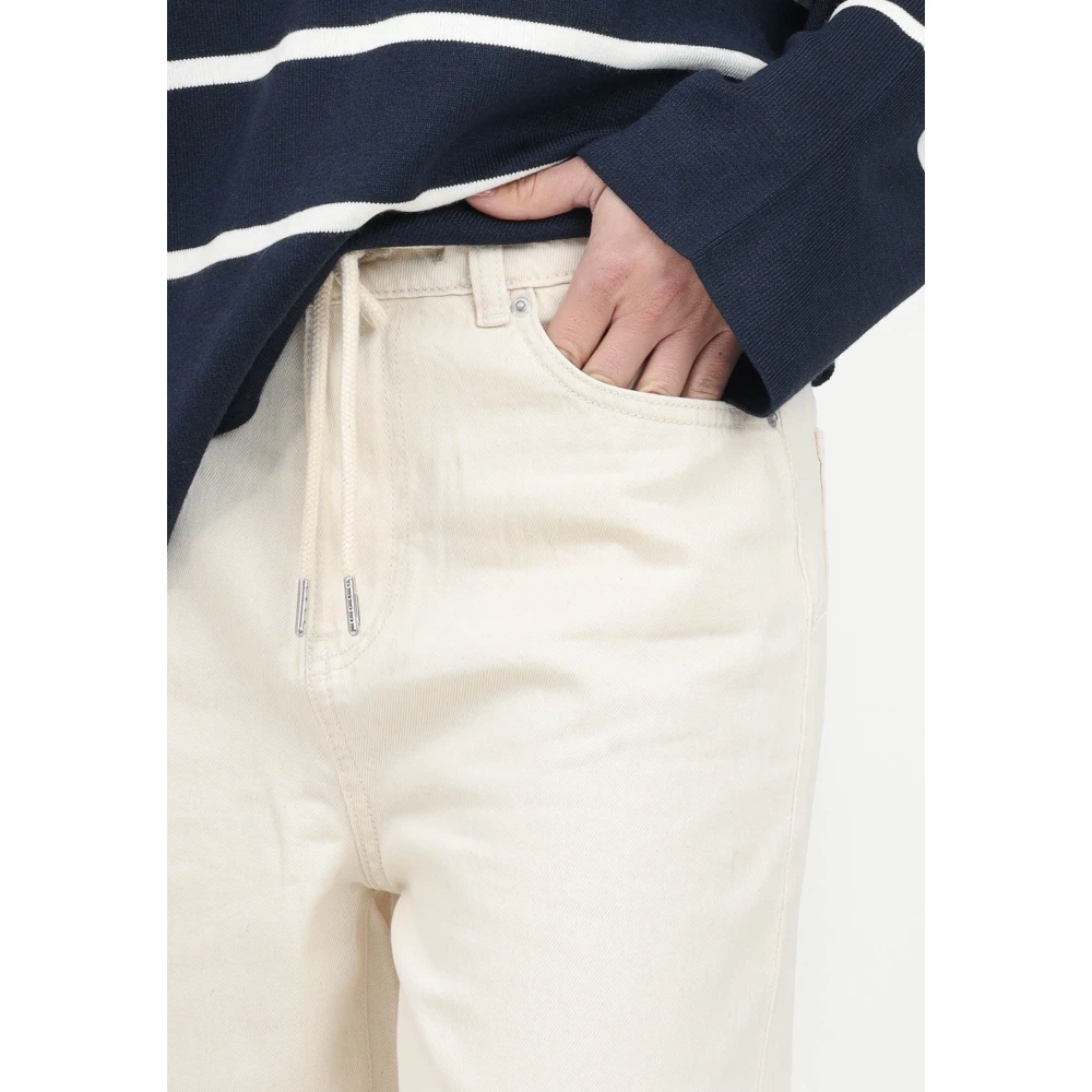 Only Beige Wijde Pijp Denim Jeans Beige Dames