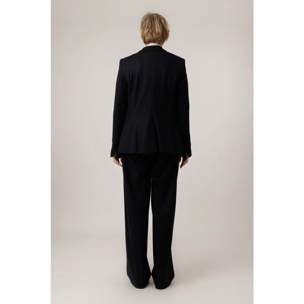 Windsor Navy Blazer met Revers Kraag Blue Dames