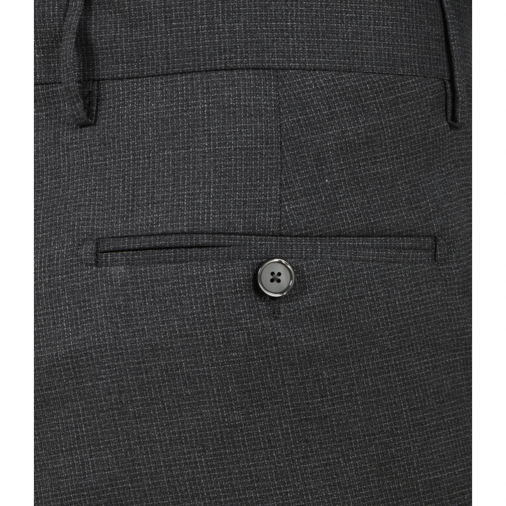 Tagliatore Elegant Zwart en Grijs Pak Gray Heren