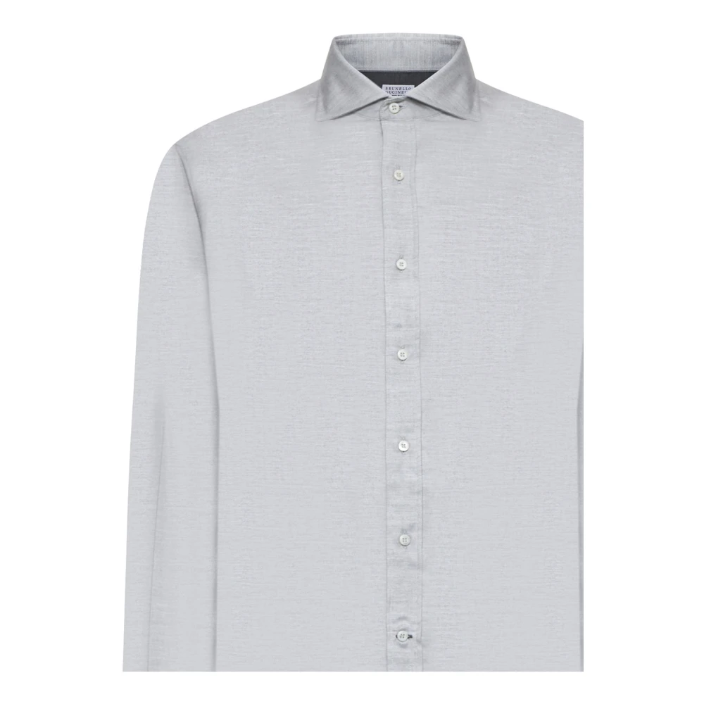 BRUNELLO CUCINELLI Grijze Overhemd Collectie Gray Heren