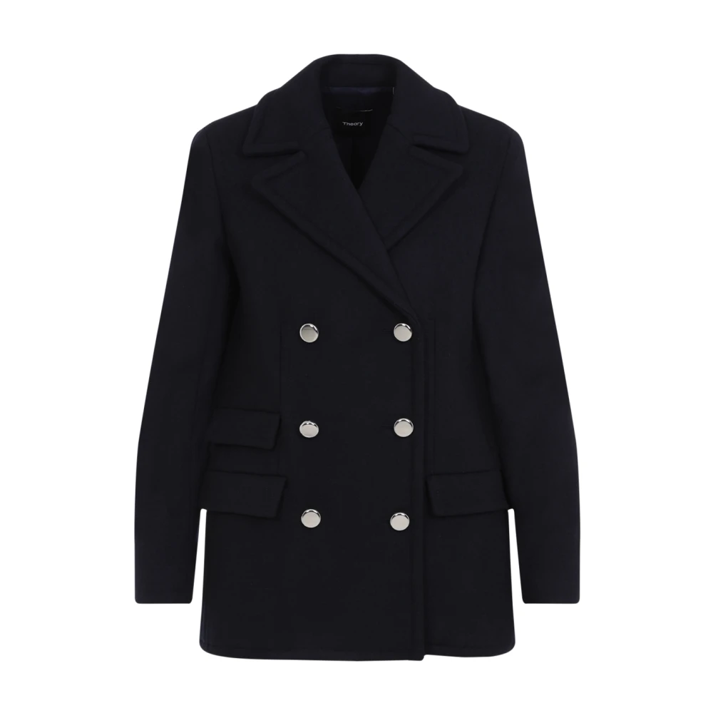 Theory Klassieke Baltische Peacoat Black Dames