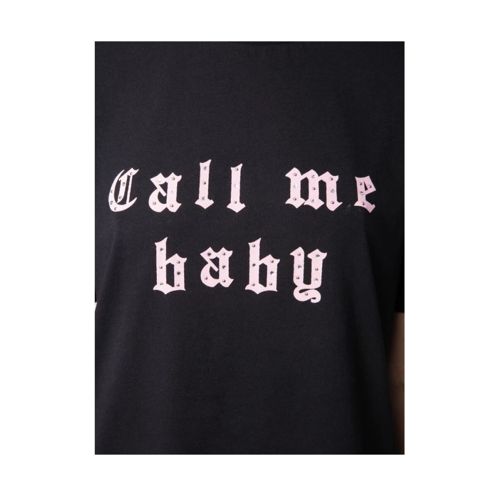 Zadig & Voltaire Zwart Crew Neck Korte Mouwen T-shirt Black Dames