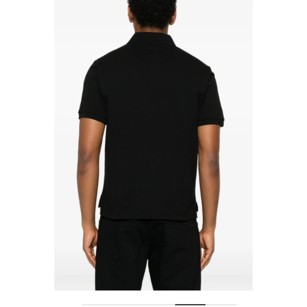 Saint Laurent Zwart poloshirt met logo Black Heren