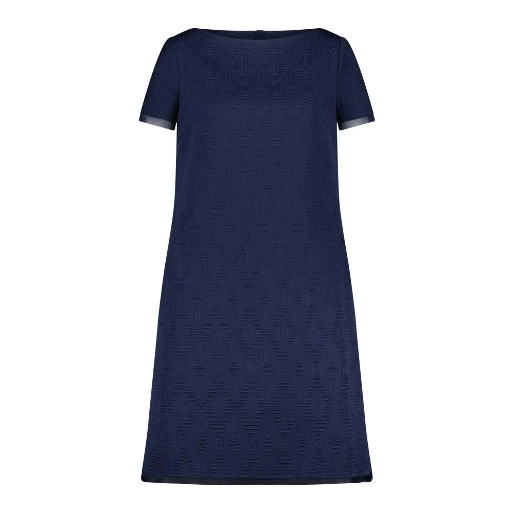 Talbot Runhof Gestructureerde Jurk met Getailleerde Silhouet Blue Dames