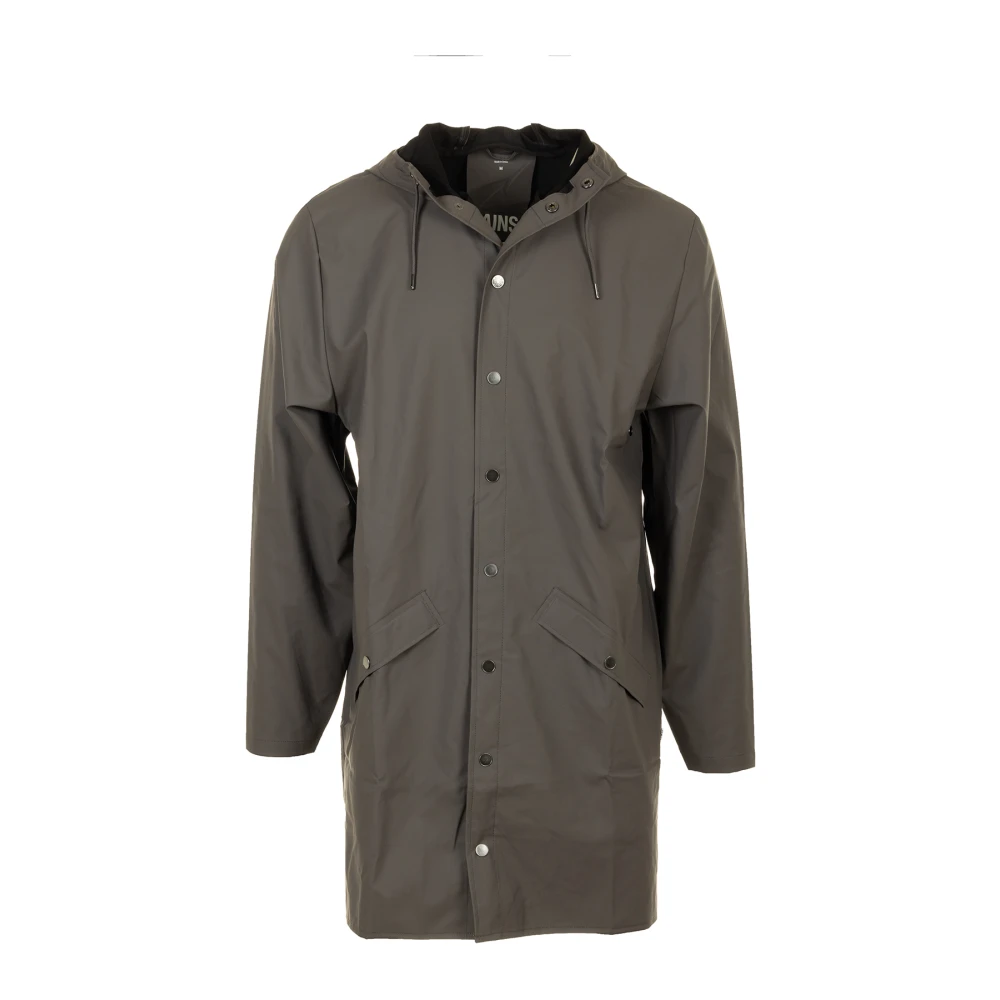 Rains Grijze Lange Jas Waterdicht Gray Heren