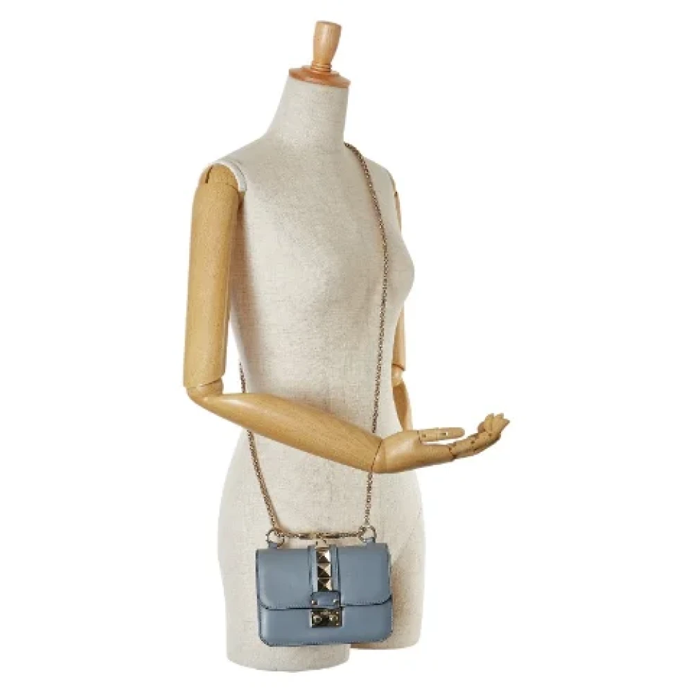Valentino Vintage Pre-owned Leather shoulder-bags Blue Dames