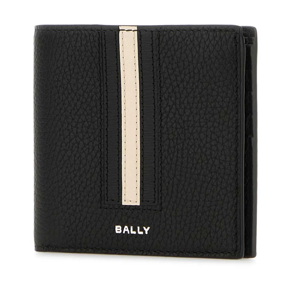 Bally Klassieke Zwarte Leren Portemonnee Black Heren