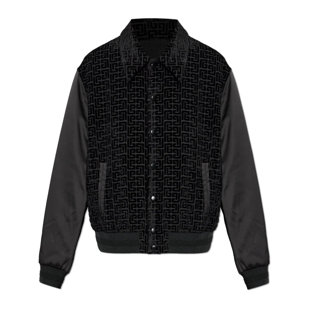 Balmain Men's Black Jacket With Velvet Finish - Bomber Jackets - M - Jackets