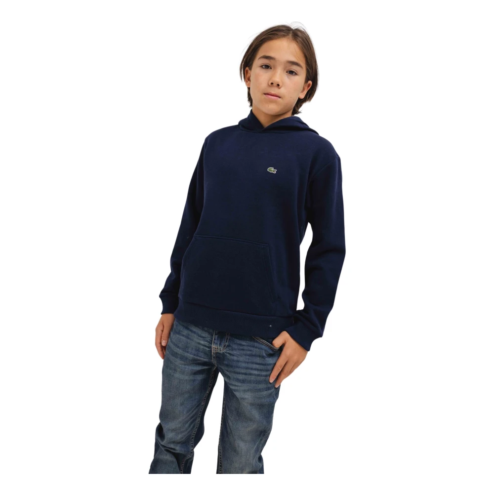 Lacoste Fleece Hoodie Kids Svart Blue, Pojke