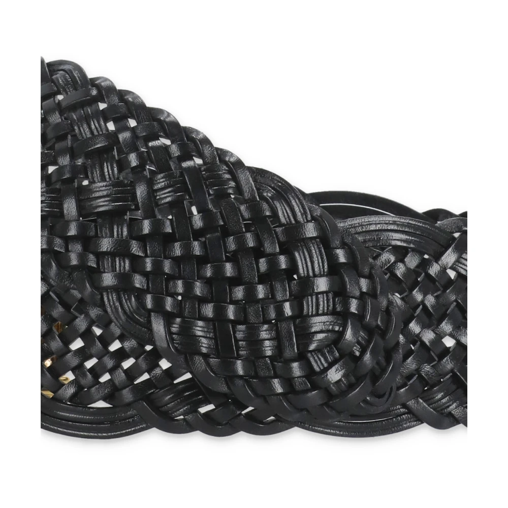 ETRO Zwart Gevlochten Leren Riem voor Vrouwen Black Dames