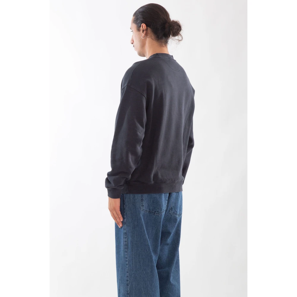 Lacoste Gewassen Fleece Sweatshirt in 031 Black Heren