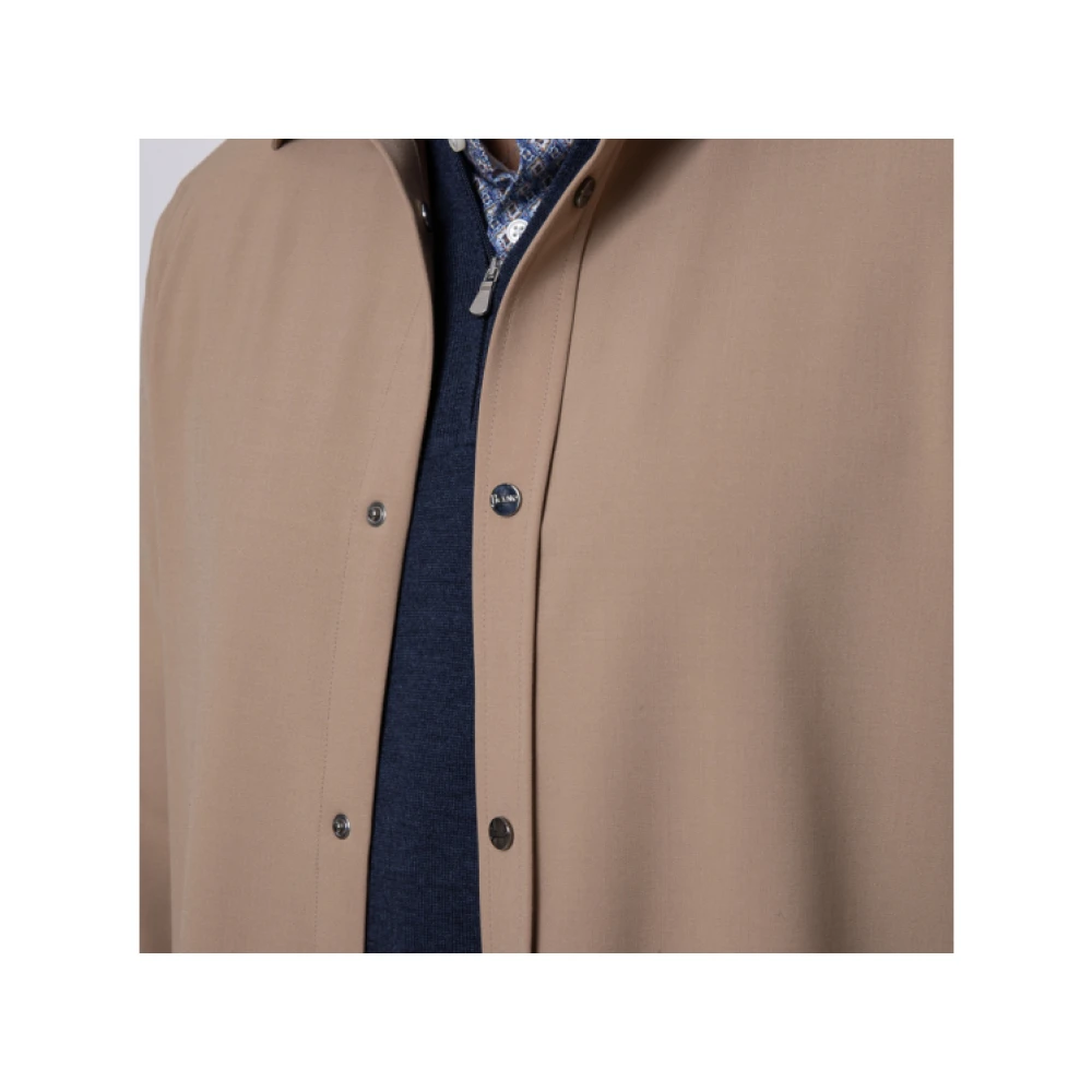 Herno Waterafstotende Shirt Jacket Klassieke Stijl Brown Heren