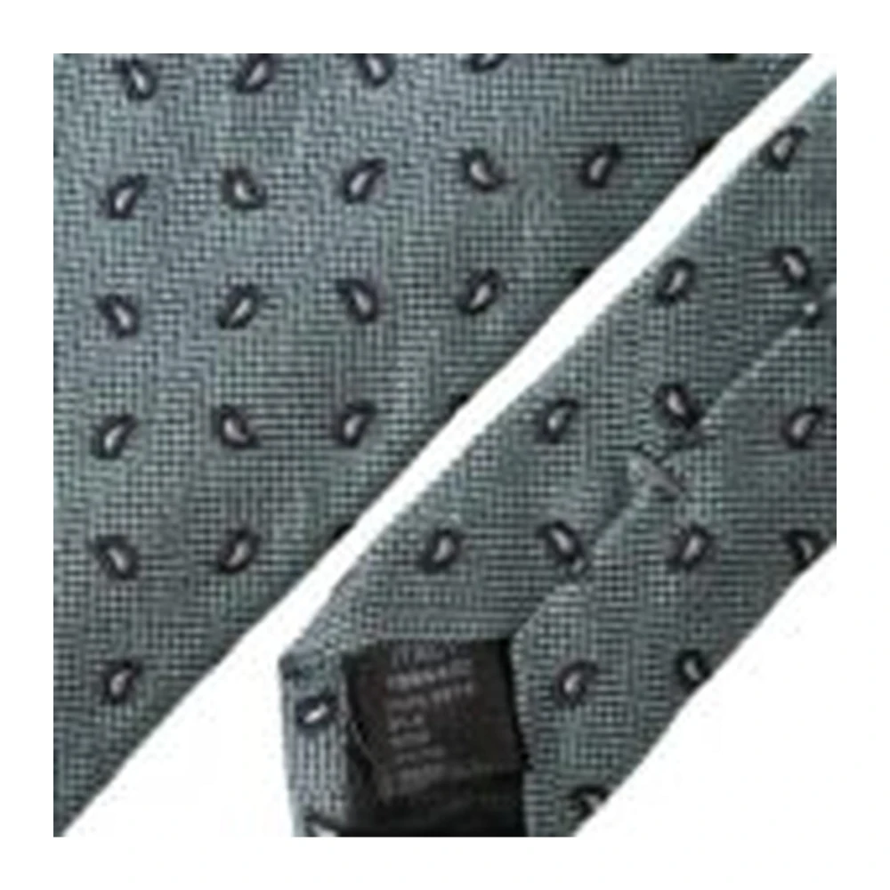 Dolce & Gabbana Groene Zijden Stropdas met Logodetails Green Heren