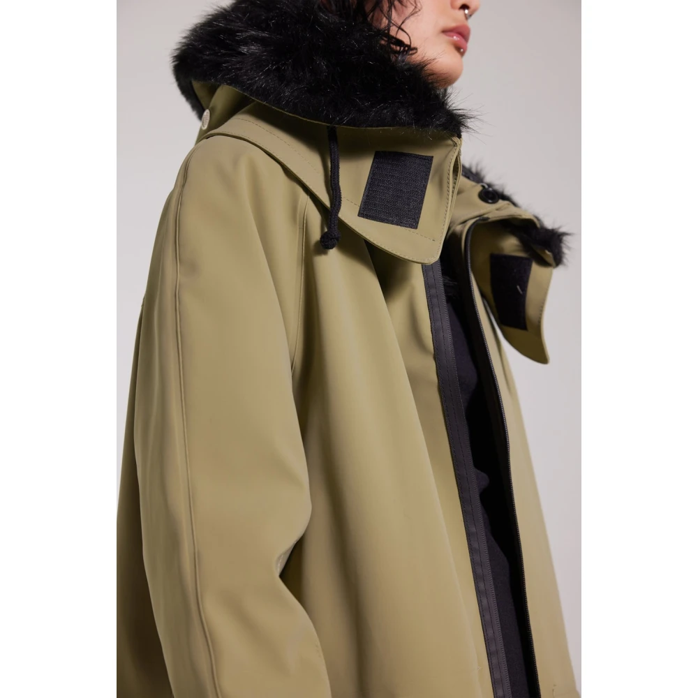 Stutterheim Waterdichte Fishtail Parka voor Vrouwen Green Dames