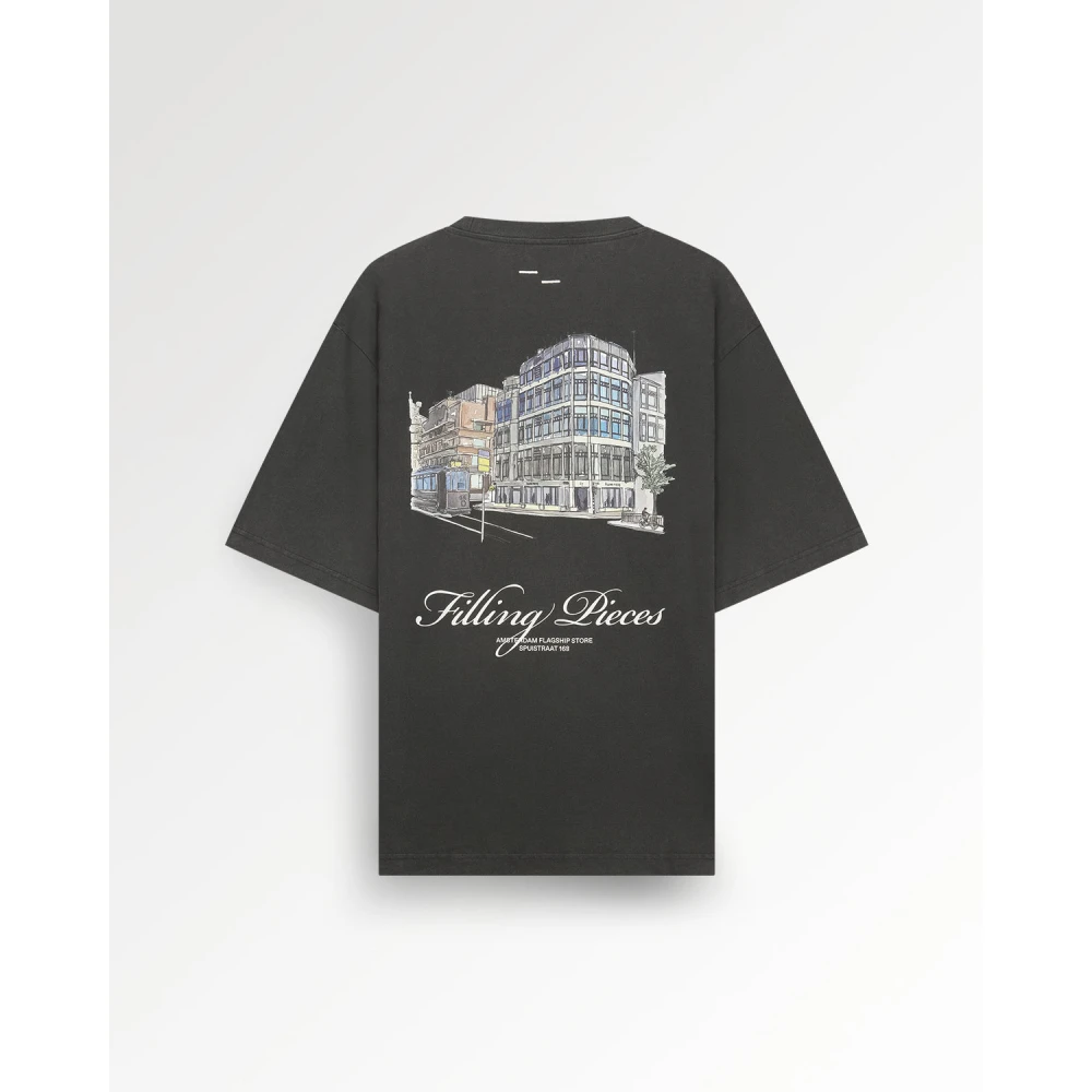 Filling Pieces T-shirt Boxy Flagship Vintage Black Heren