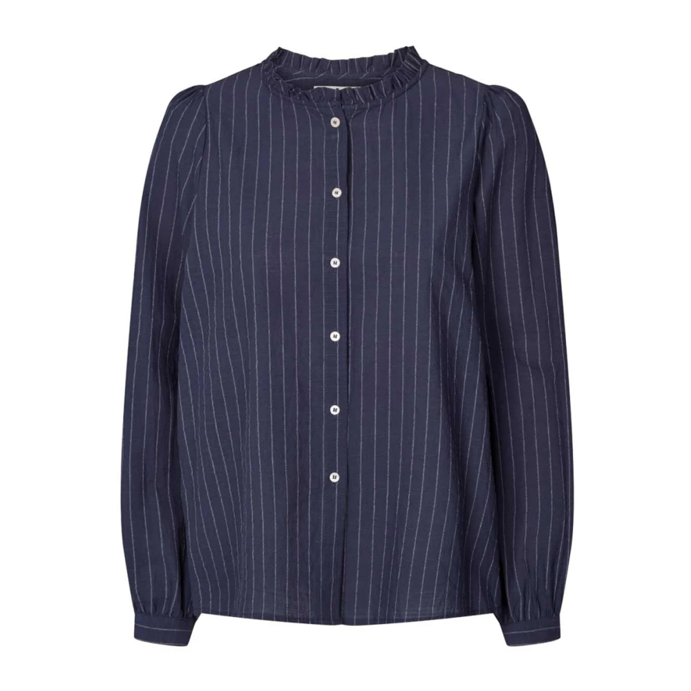 Lollys Laundry Elegante River Shirt Donkerblauw Blue Dames