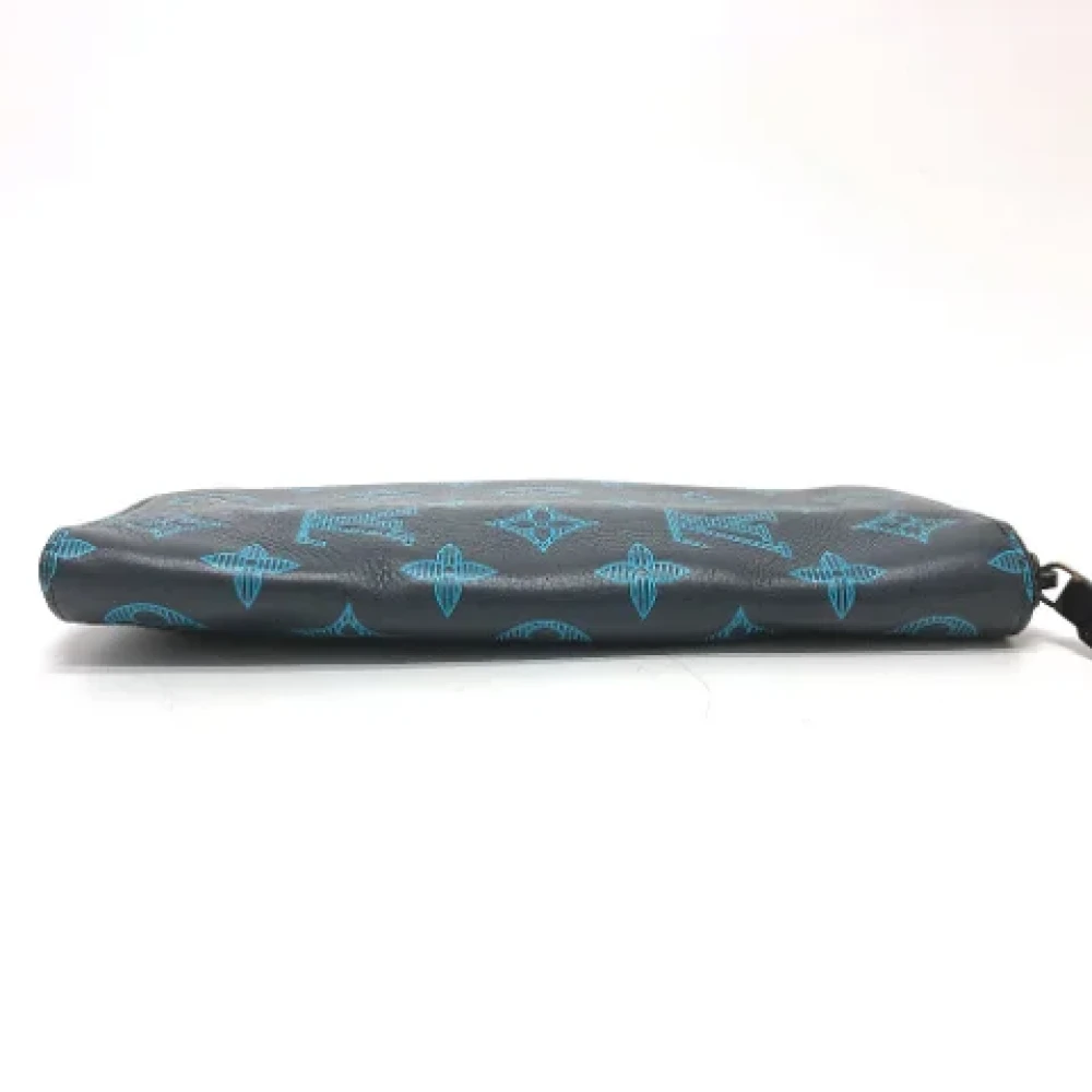 Louis Vuitton Vintage Pre-owned Leather wallets Blue Dames